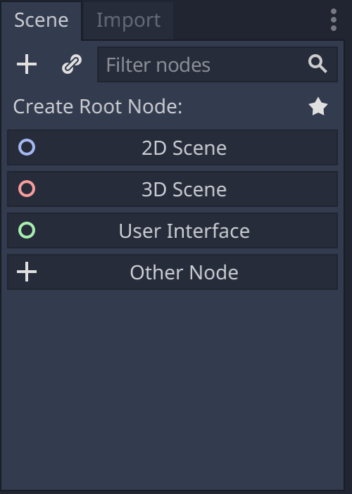 Godot 3.5 Scene Tree window