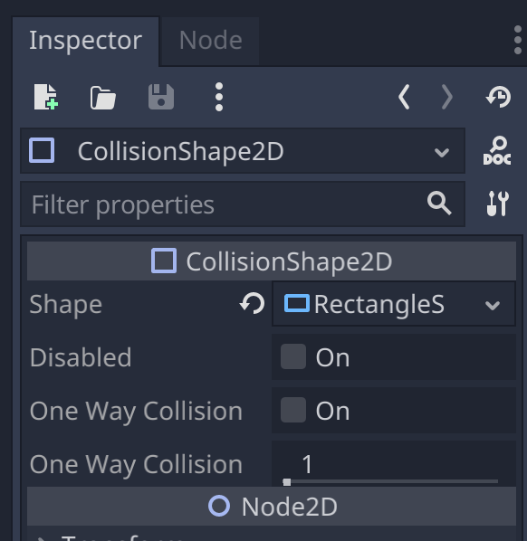 Godot 3.5 - Inspector WIndow